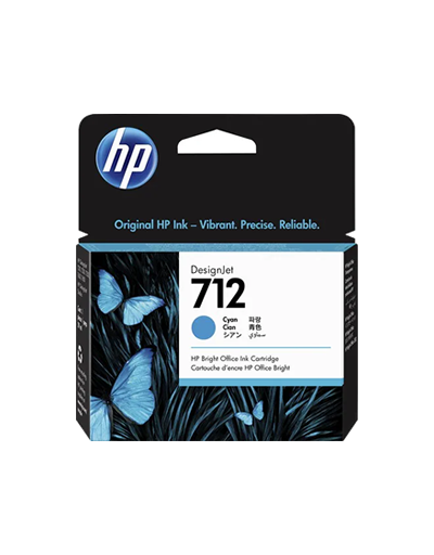 Cartucho de tinta HP 712 Inyección de tinta - Azul ciánico - Original - 1 Paquete