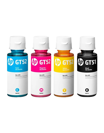 Kit 4 Tintas Para Impresora Hp Gt53 Y Gt52 Combo 4 Botellas Tinta Pack 4 Colores