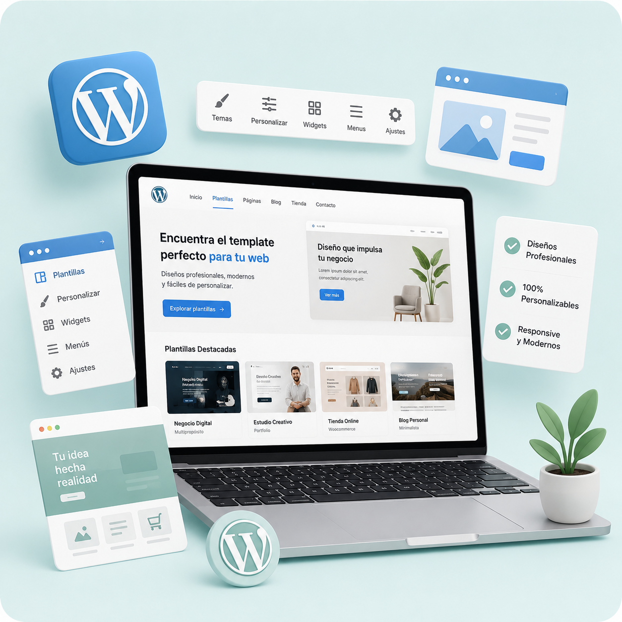 Templates WordPress fondo